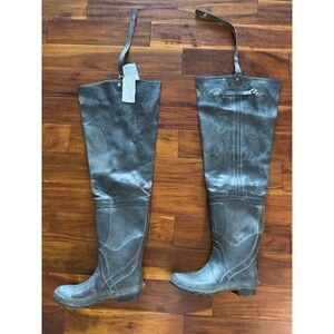 Pro Line Hip Waders Men 13 Black Good Waterproof B501 Steel Shank Fishing Boots